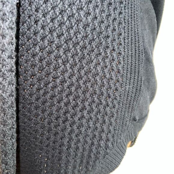 Croft & Barrow, Black Textured Knit Pointed Draped Open Front Vest Women’s Small - Picture 12 of 12